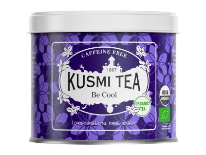Zeliščni čaj BE COOL, 90 g čajnih lističev v pločevinki, Kusmi Tea