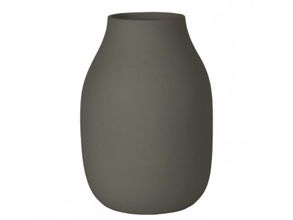 Vaza COLORA L, 20 cm, jekleno siva, keramika, Blomus