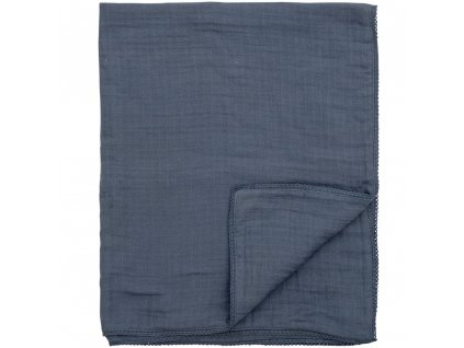 Otroška deka MUSLIN, 100 x 80 cm, modra, Bloomingville