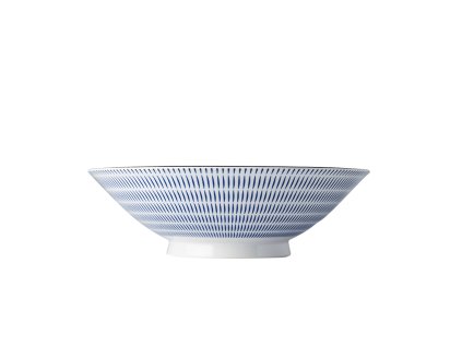 Skleda za ramen RADIATING LINES BLUE & WHITE, 25 cm, 900 ml, MIJ