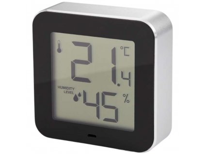 Digitalni termometer in higrometer SIMPLE, Philippi, 7 cm, srebrna