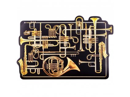 Pogrinjek TOILETPAPER TRUMPETS, 45 cm, črna, Seletti