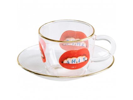 
                    
                          Skodelica za espresso s krožnikom TOILETPAPER SHIT, 50 ml, Seletti                    
                