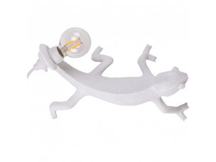 Namizna svetilka CHAMELEON GOING DOWN, 21 cm, bela, USB vtičnica, Seletti