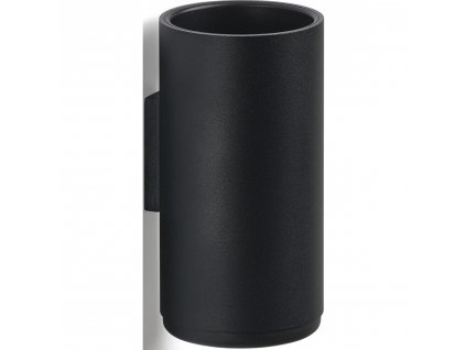 Lonček za zobne ščetke RIM, 14 cm, stenska montaža, črna, aluminij, Zone Denmark