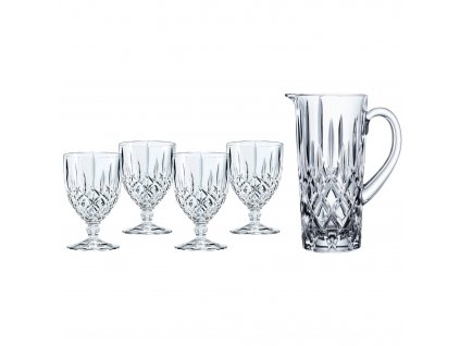 Kozarci z vrčem NOBLESSE, set 5, prozorna, Nachtmann