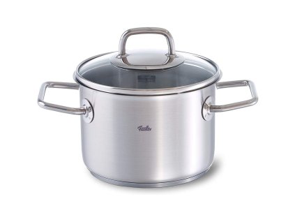 Visoka casserole kozica VISEO, 16 cm, srebrna, iz nerjavečega jekla, Fissler