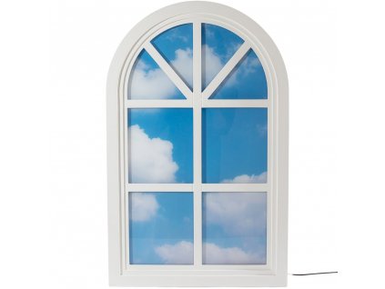 Dekorativna stenska svetilka WINDOW #2, 90 x 57 cm, bela, les/akril, Seletti