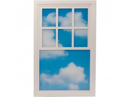 Dekorativna stenska svetilka WINDOW #1, 90 x 57 cm, bela, les/akril, Seletti