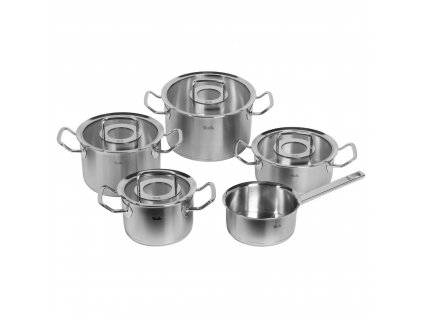 Set posode ORIGINAL PROFI, set 5, srebrna, nerjaveče jeklo, Fissler
