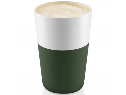 Lonček za caffe latte, set 2, 360 ml, smaragdno zelen, Eva Solo