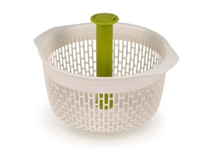 Posoda z vrtljivim cedilom SPINDOLA 20185, 26 cm, bela/zelena, plastika, Joseph Joseph