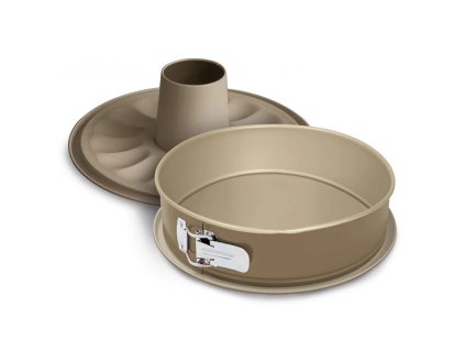 Pekač za torto GOLD ELEGANCE, 26 cm, 2 podstavka, bron, jeklo, Guardini