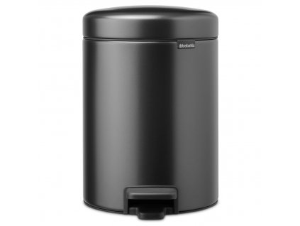 Koš za smeti s pedalom NEWICON, 5 l, močna siva, jeklo, Brabantia
