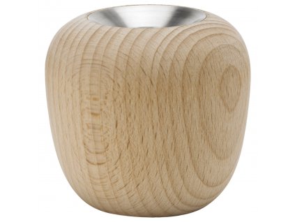 Svečnik za čajne svečke ORA, 6,5 cm, rjava, bukov les, Stelton