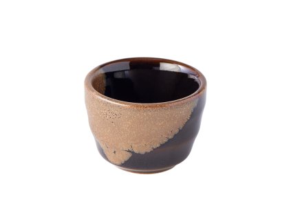 Sake čaša, 30 ml, rjava / črna, keramika, MIJ