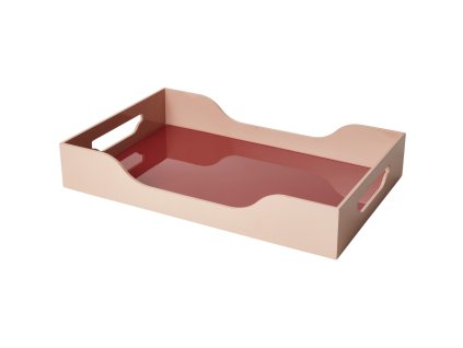 Dekorativni pladenj SWELL, 42 cm, kostanjeva, les, Printworks