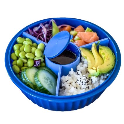 Škatla za kosilo POKE BOWL, 1,06 l, temno modra, umetna masa, Yumbox