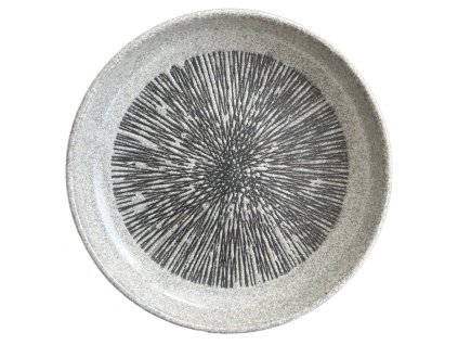 Jedilni krožnik KIZAMI, 22 cm, siva, keramika, MIJ