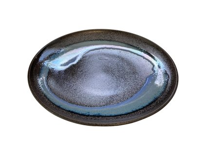 Jedilni krožnik BLUE BLUR, 25,5 cm, modra, keramika, MIJ