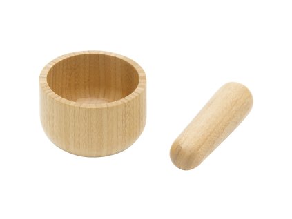 Možnar in tolkač NBA094, 12 cm, rjava, bambus, Pebbly