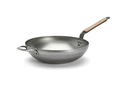 Vok MINERAL B BOIS, 32 cm, srebrna, jeklo, de Buyer