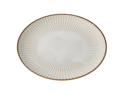 Jedilni krožnik WHITE SENDAN 23,5 cm, bela, keramika, MIJ