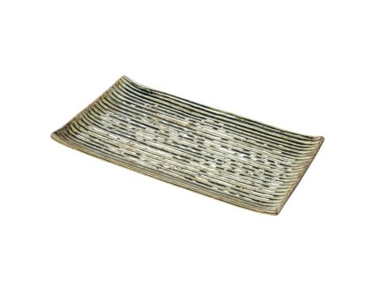 Servirni krožnik CONTOUR 24 x 15 cm, zelena, keramika, MIJ