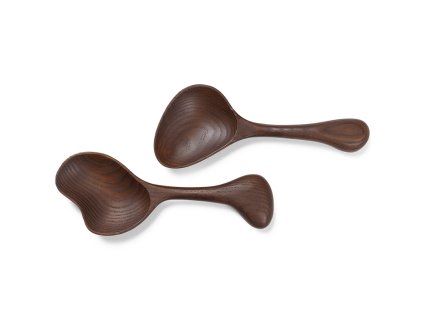 Set žlic za solato OS 23 cm, set 2 kosov, rjava, les, ferm LIVING