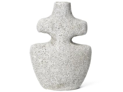 Svečnik za namizne sveče YARA 17,5 cm, siva, kamnita posoda, čvrsta LIVING