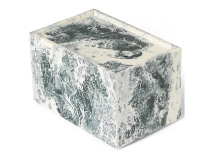 Lončki za drobnarije MIST 15 x 10 cm, bela / zelena, smola, čvrsta LIVING