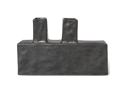 Vaza KOA 26 x 17 cm, črna, keramika, čvrsta LIVING