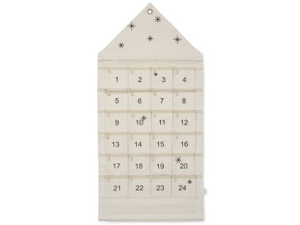 Adventni koledar STAR 50 x 100 cm, pesek, bombaž, čvrst LIVING