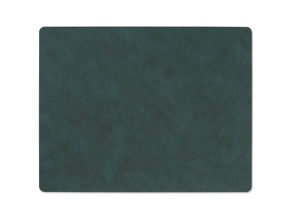Pogrinjek SQUARE NUPO 35 x 45 cm, temno zelena, usnje, LIND DNA