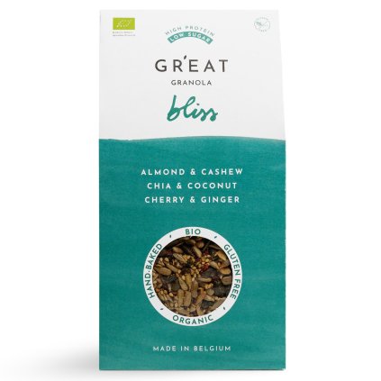 Granola BLISS 300 g, mandlji in indijski oreščki, GR'EAT GRANOLA