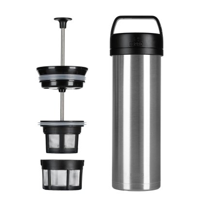French press aparat za kavo ULTRALIGHT PRESS P0 470 ml, srebrna, mleta nerjaveče jeklo, Espro