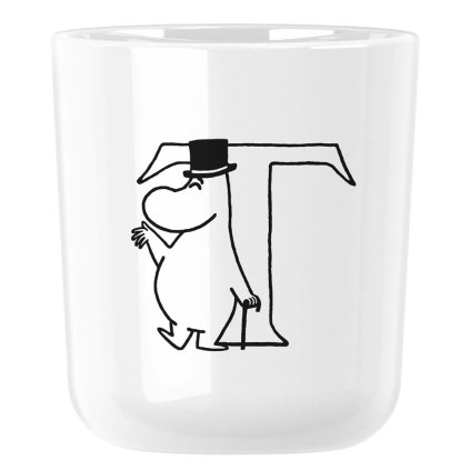 220397 plastovy hrnek moomin abc 200 ml pismeno t bila rig tig