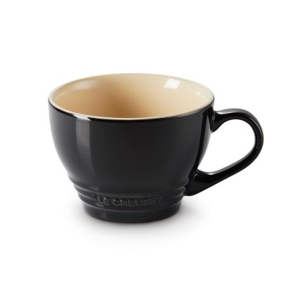 225297 hrnek na cappuccino 400 ml black onyx kamenina le creuset