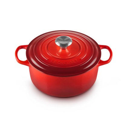 223302 kastrol signature 24 cm 4 2 l cerise litina le creuset