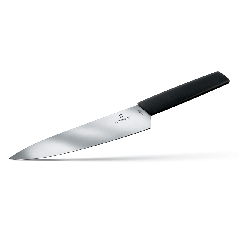Kuharski nož SWISS MODERN, 22 cm, črne barve, Victorinox