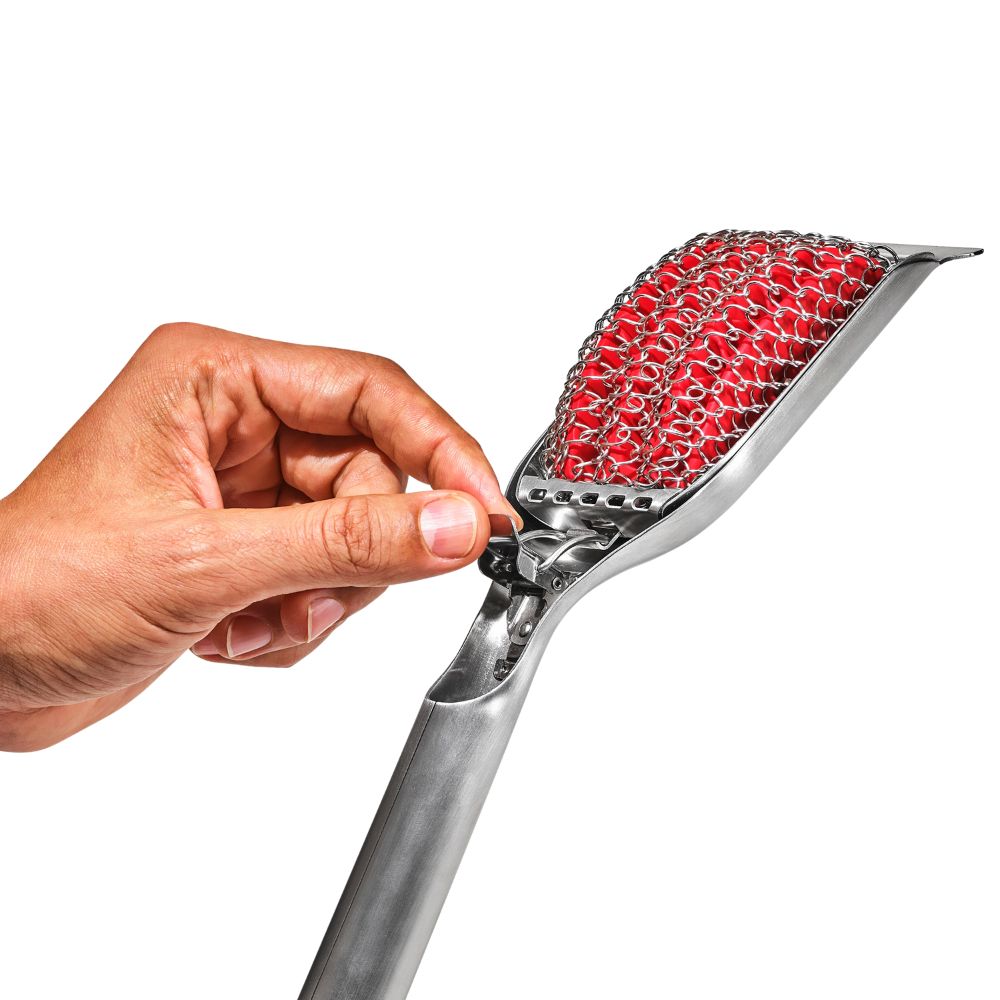 Krtača in strgalo za žar GOOD GRIPS, 51 cm, siva, iz nerjavečega jekla, OXO