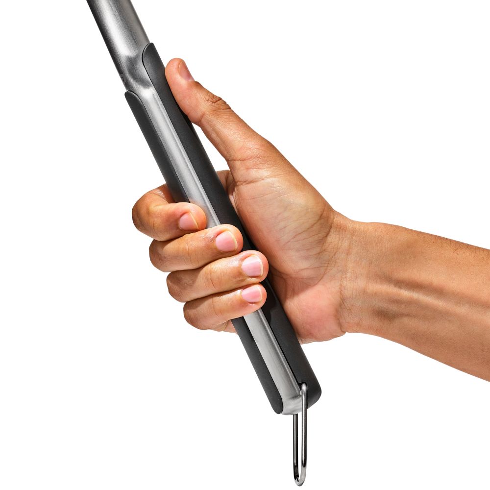 Krtača in strgalo za žar GOOD GRIPS, 51 cm, siva, iz nerjavečega jekla, OXO
