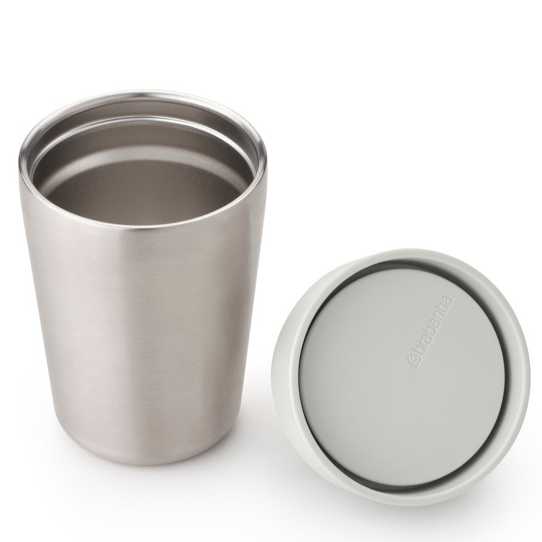Termo lonček MAKE & TAKE, 200 ml, svetlo siva, jeklo, Brabantia