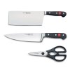 Set nožev CLASSIC, 3 kosi, s škarjami, Wüsthof