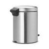 Koš za smeti s pedalom NEWICON, 5 l, jeklo mat, Brabantia