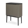 Koš na dotik BO, 11 + 23 l, platina, Brabantia