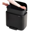 Koš za smeti s pedalom BO, 36 l, črna mat, Brabantia