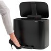 Koš za smeti s pedalom BO, 36 l, črna mat, Brabantia