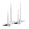 Svečnik za namizne sveče SQUARE CANDLE, set 4 kosov, nerjaveče jeklo, Höfats