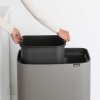 Koš za odpadke na dotik BO TOUCH BIN 11 + 23 l, mineralno siv, Brabantia